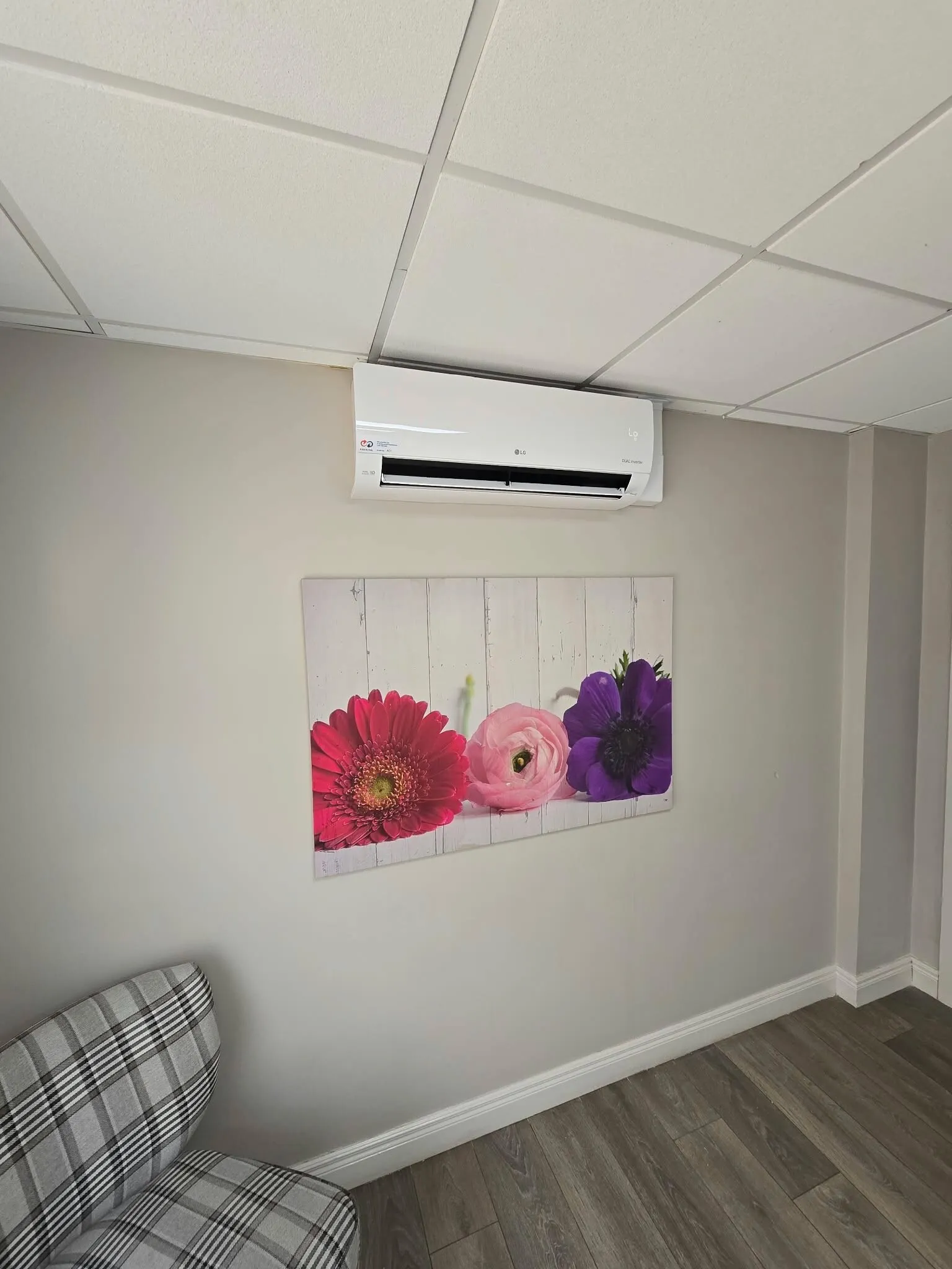 Bedroom air conditioning installation