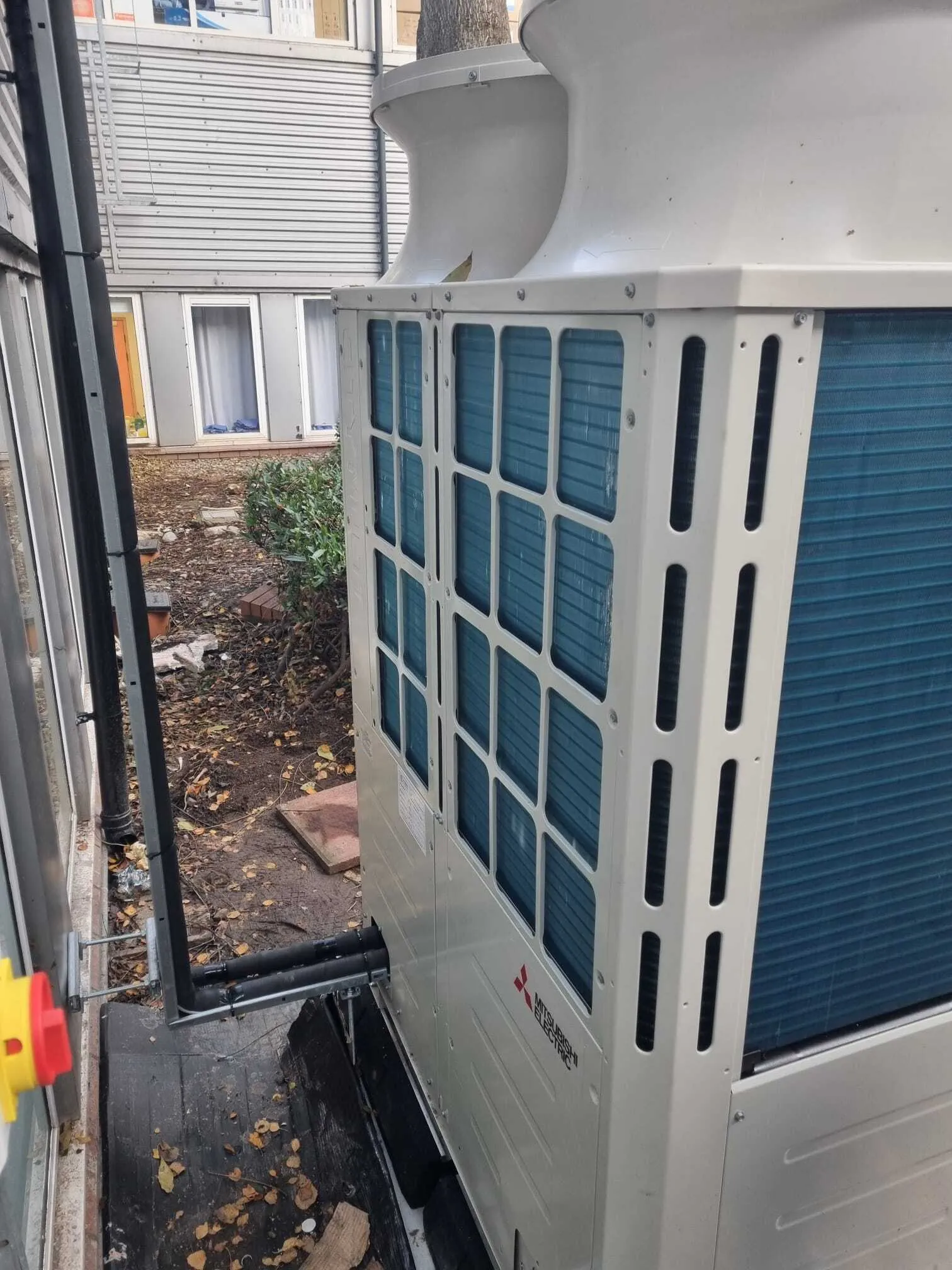 Mitsubishi VRF outdoor unit, side view